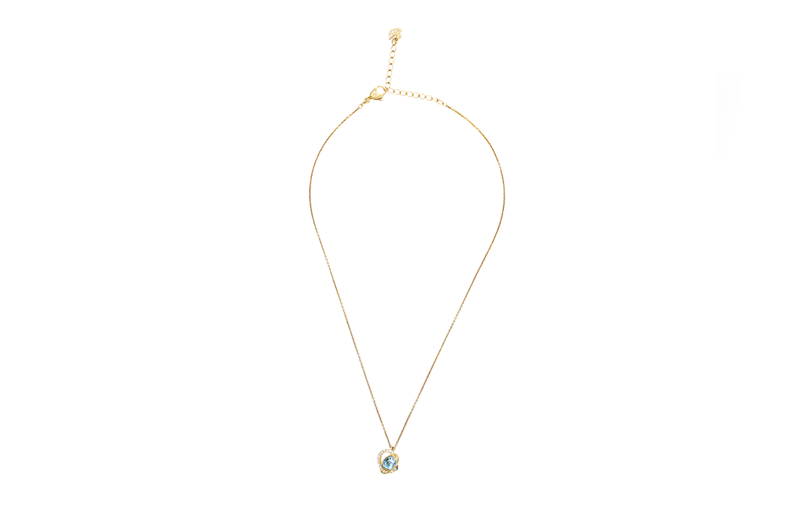 Shop (W) 施華洛世奇金色鍍層藍水晶女士項鍊 5455037