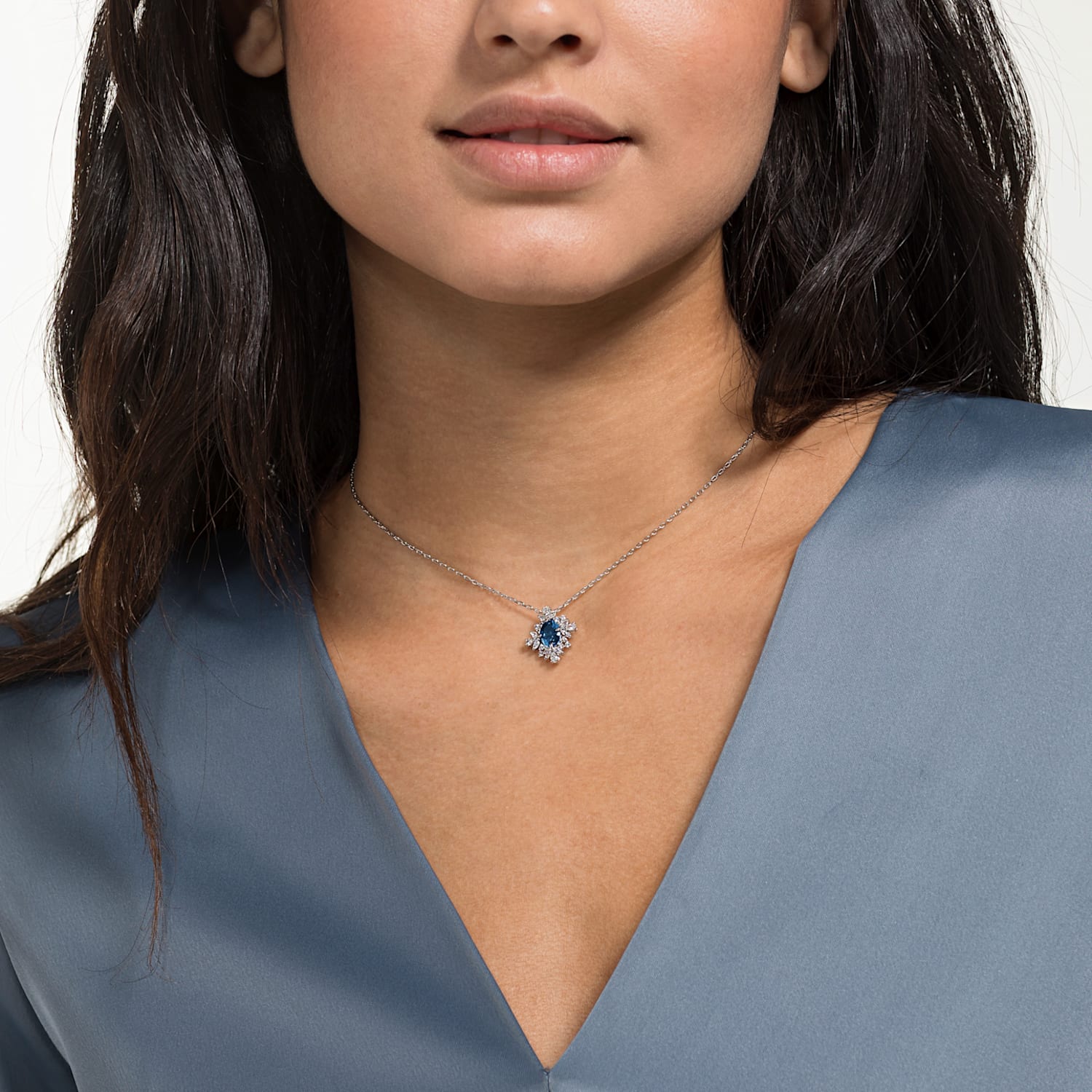 Sizing (W) 施華洛世奇宮殿藍水晶項鍊耳環套組 配飾 5498840