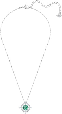 (W) 施華洛世奇宮殿方形雪花綠水晶項鍊銀色 - 女款 5498832 Shop (W) 施華洛世奇宮殿方形雪花綠水晶項鍊銀色 - 女款 5498832