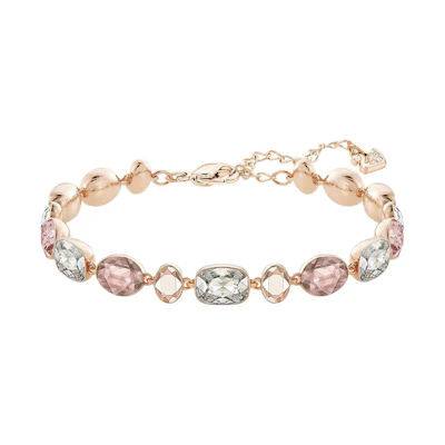 (Women) Swarovski Pink White Luxury Crystal Bracelet. 5286161