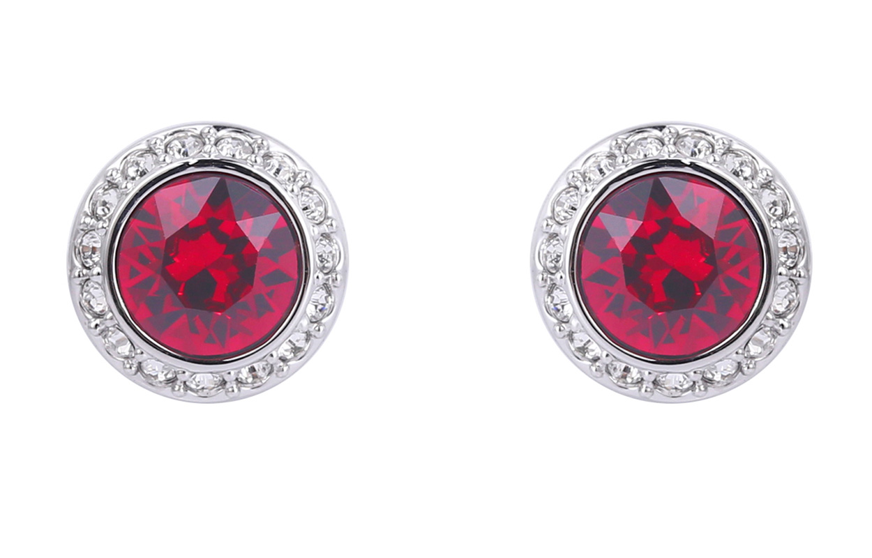 Order (W) Pendientes Rojos Angelic Swarovski para Mujer, Chapados en Rodio. 5446022