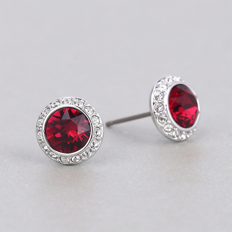Shop (W) Pendientes Rojos Angelic Swarovski para Mujer, Chapados en Rodio. 5446022