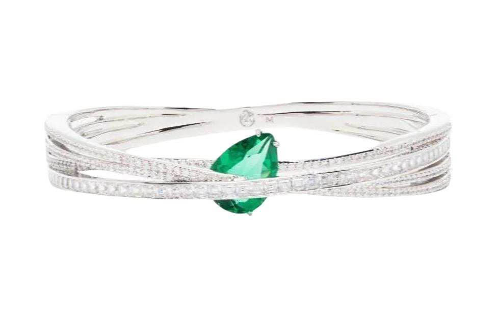 Lookbook (W) Brazalete de Cristal Chapado en Rodio Swarovski para Mujer - Plata. 5665327
