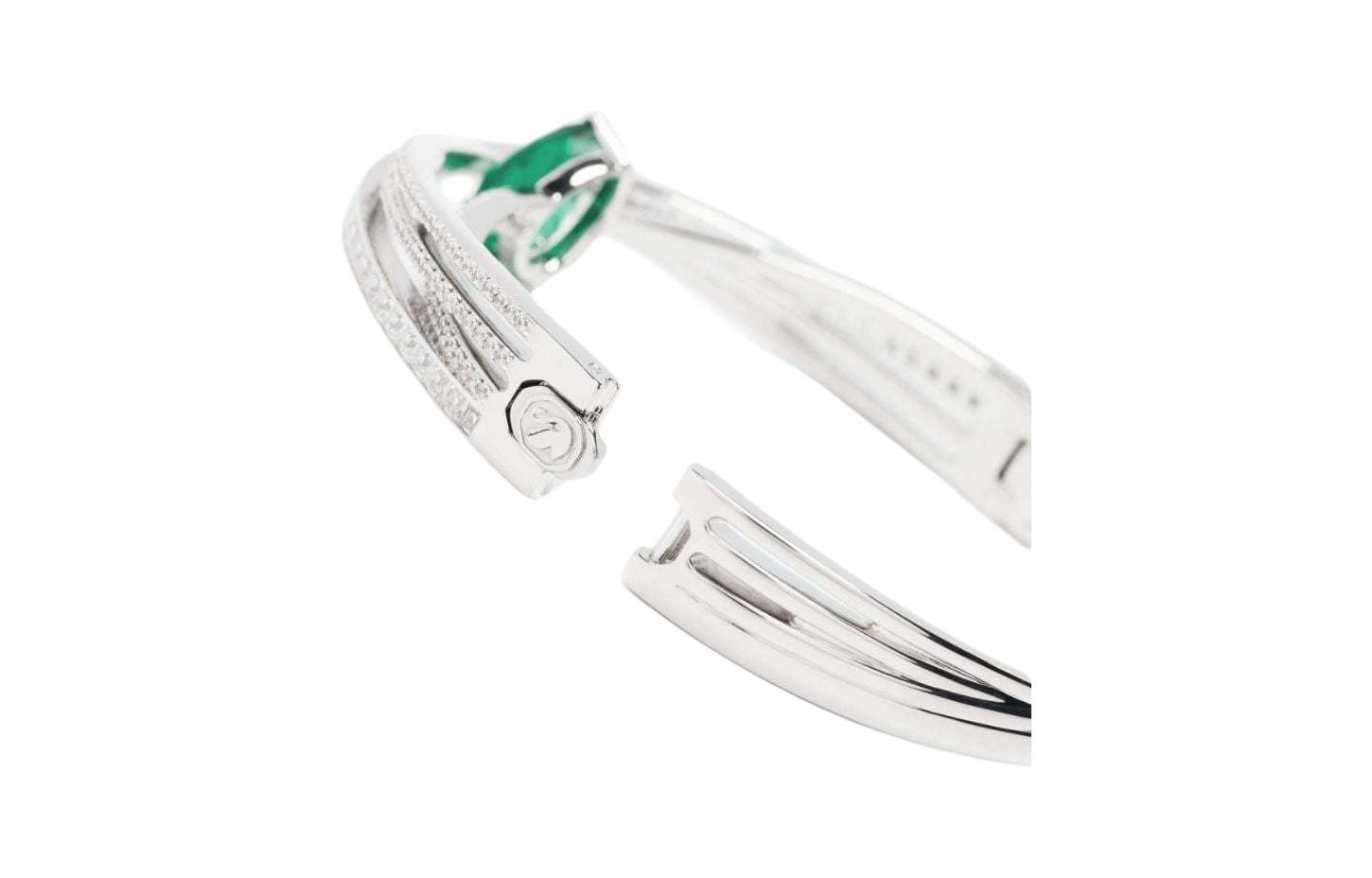 Shop (W) Brazalete de Cristal Chapado en Rodio Swarovski para Mujer - Plata. 5665327