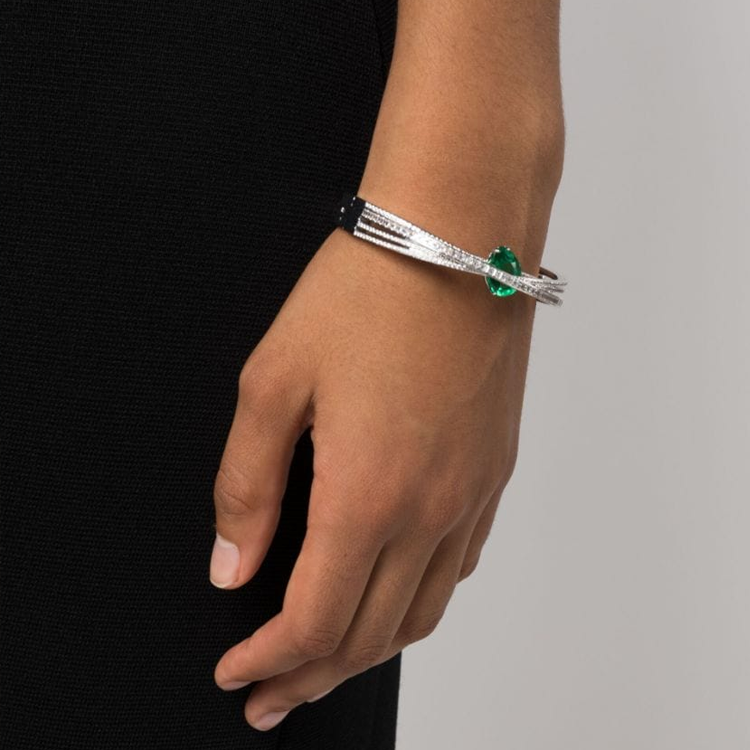 Purchase (W) Brazalete de Cristal Chapado en Rodio Swarovski para Mujer - Plata. 5665327