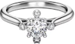 Buy (Women) Swarovski Rhodium-Plated Silver Ring with Small Diamond Accents for Women. 5690384