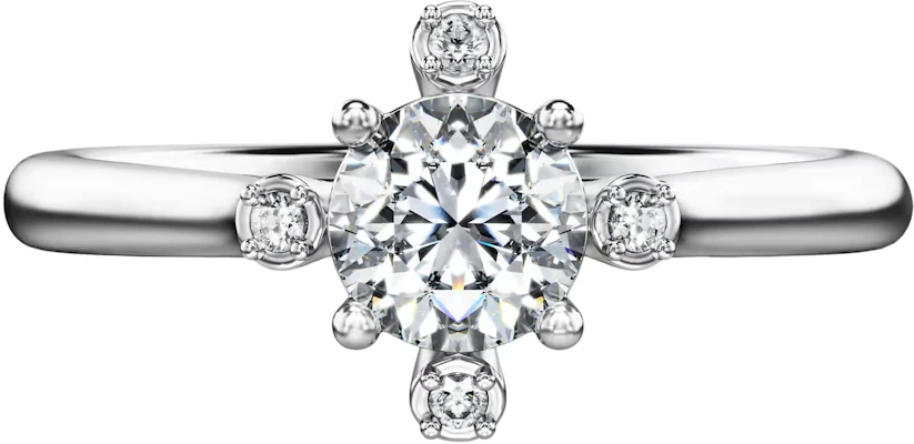 (Women) Swarovski Rhodium-Plated Silver Ring with Small Diamond Accents for Women. 5690384 Shop (Women) Swarovski Rhodium-Plated Silver Ring with Small Diamond Accents for Women. 5690384