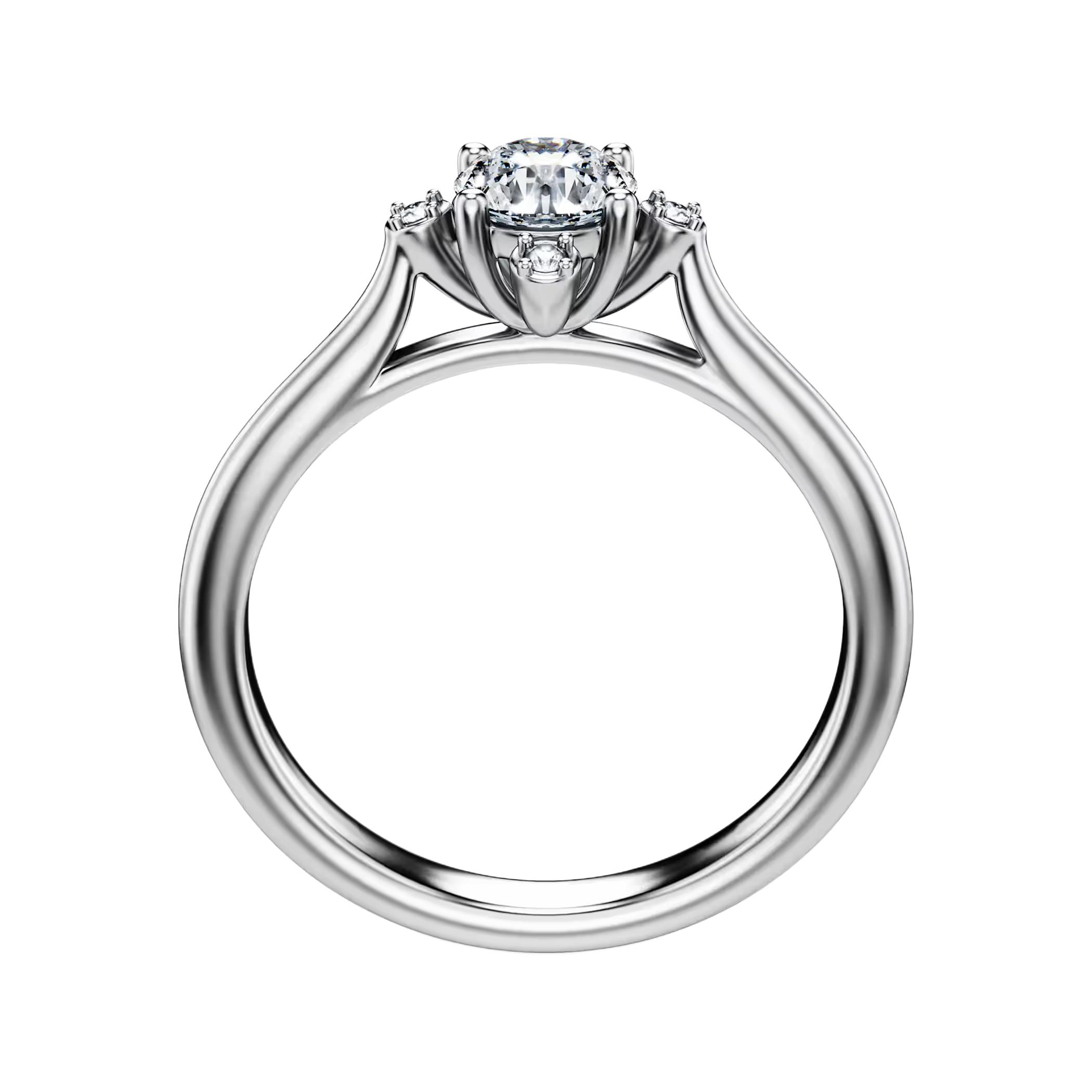 (Women) Swarovski Rhodium-Plated Silver Ring with Small Diamond Accents for Women. 5690384 圖 5