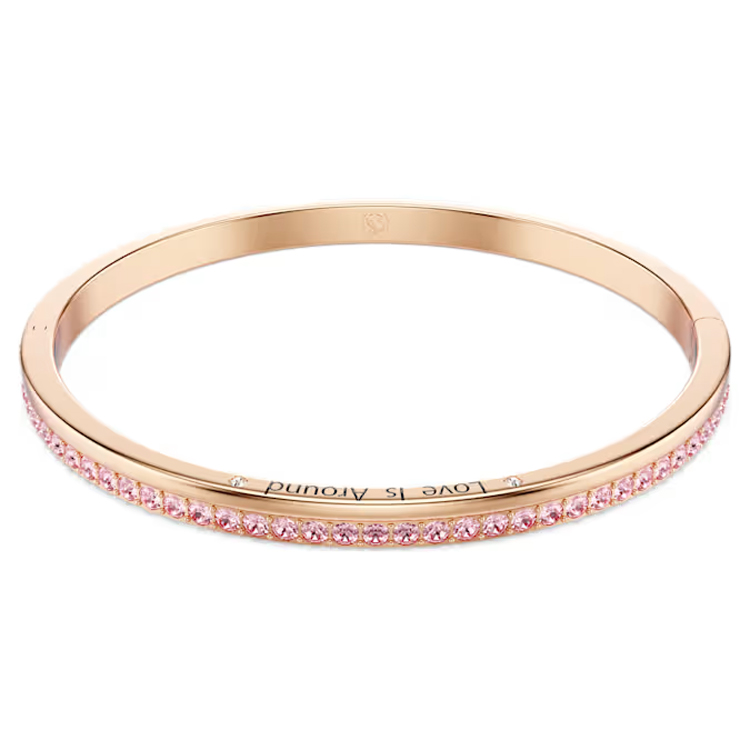 Order (W) Pulsera Swarovski Oro Rosa con Cristales y Letra Grabada. 5690021