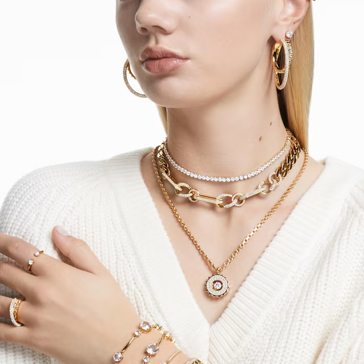 (Women) Swarovski Rota Round Cut Artificial Crystal Necklace for Women. 5650366 圖 4