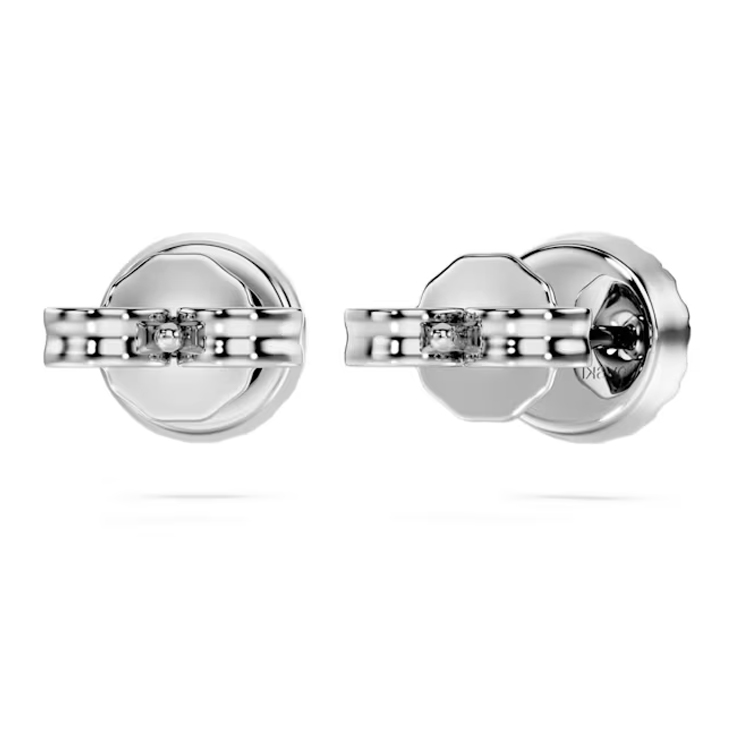 (Women) Swarovski Round Pave Diamond Stud Earrings for Women - Silver. 5697108 圖 5