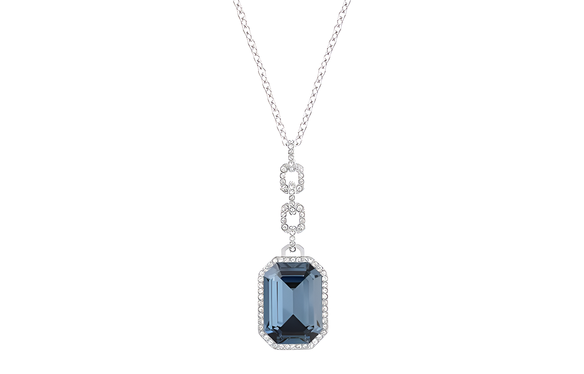 (Women) Swarovski Silver Crystal Pendant Necklace for Women. 5105396