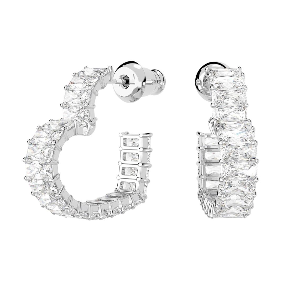 (Women) Swarovski Silver Earrings for Women - Minimalist Design. 5689693 圖 2