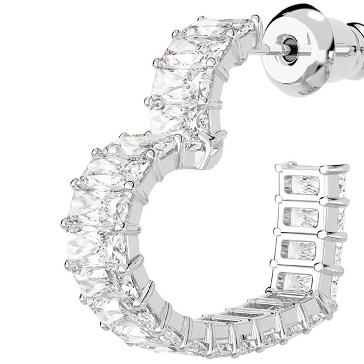 (Women) Swarovski Silver Earrings for Women - Minimalist Design. 5689693 圖 4