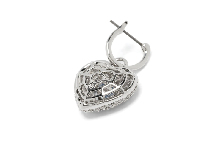 (Women) Swarovski Silver Heart Shaped Crystal Zirconia  Earrings. 5680392 圖 3