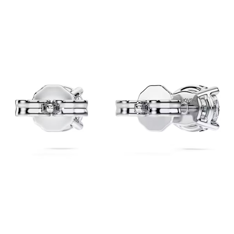 (Women) Swarovski Single Stone Diamond Stud Earrings for Women - Silver. 5697773 圖 5