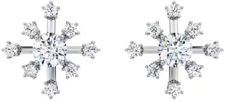 (Women) Swarovski Snowflake Rhodium-Plated White Gold Diamond Stud Earrings for Women 5688876 (Women) Swarovski Snowflake Rhodium-Plated White Gold Diamond Stud Earrings for Women 5688876