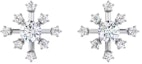 Buy (W) 施華洛世奇雪花鍍銠白金鑽石耳釘女款 5688876