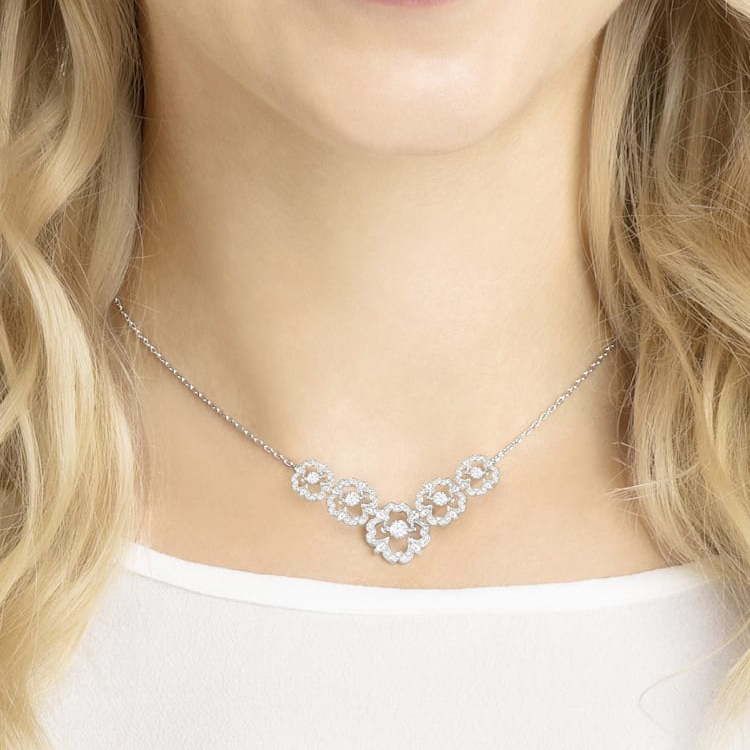 (Women) Swarovski Sparkling Dance Flower Necklace White 5397240 圖 4