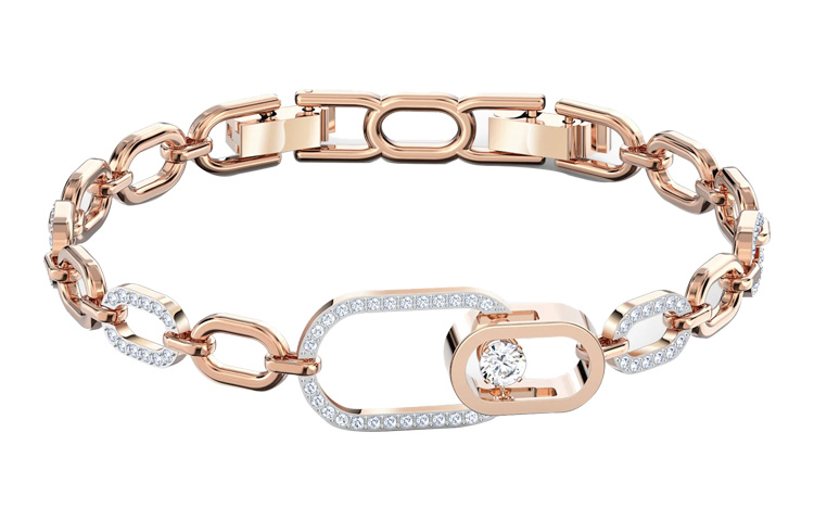 (Women) Swarovski Sparkling Dance North Bracelet  White/Rose Gold-Plated. 5554217