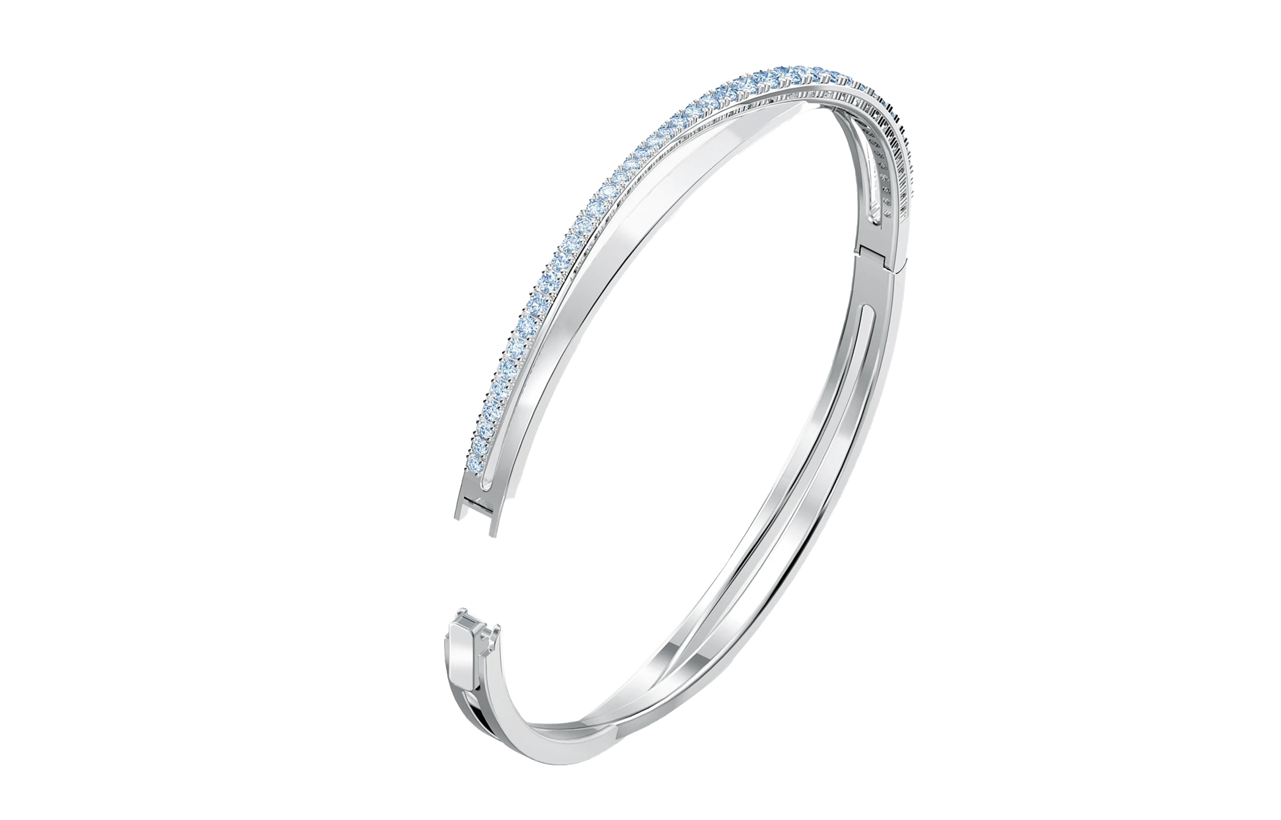 Lookbook (W) 施華洛世奇 Spiral Line 藍水晶鍍銠手鍊 5584652