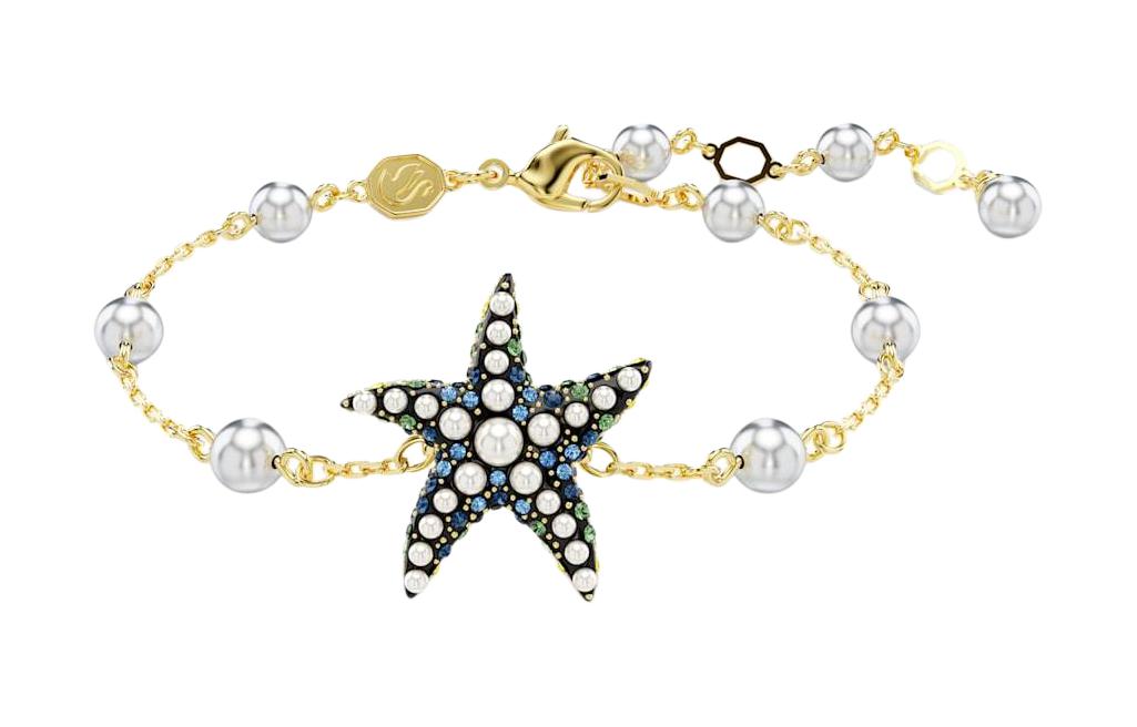 (Women) Swarovski Starfish Crystal Bracelet for Women - Gold. 5684398