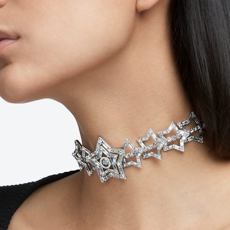 Shop (W) 施华洛世奇 Stella 星星项链 白色镀铑 配饰 5617753