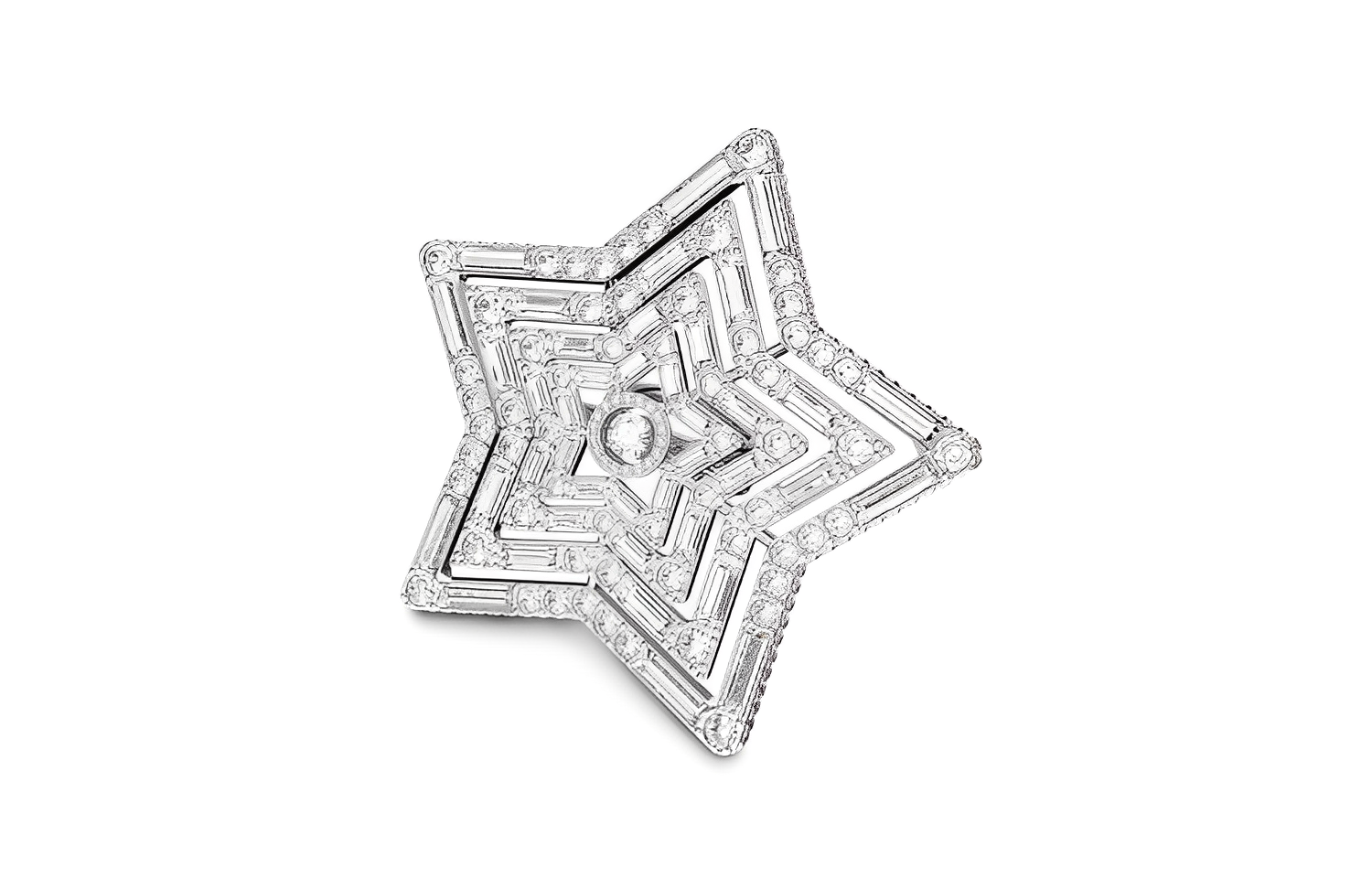 (Women) Swarovski Stilla  Ring White Star Mixed-Cut Stylish Fashion Statement. 5626366
