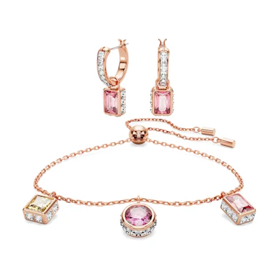 (Women) Swarovski Stilla Rose Gold Bracelet with Embellished Decorations. 5662923