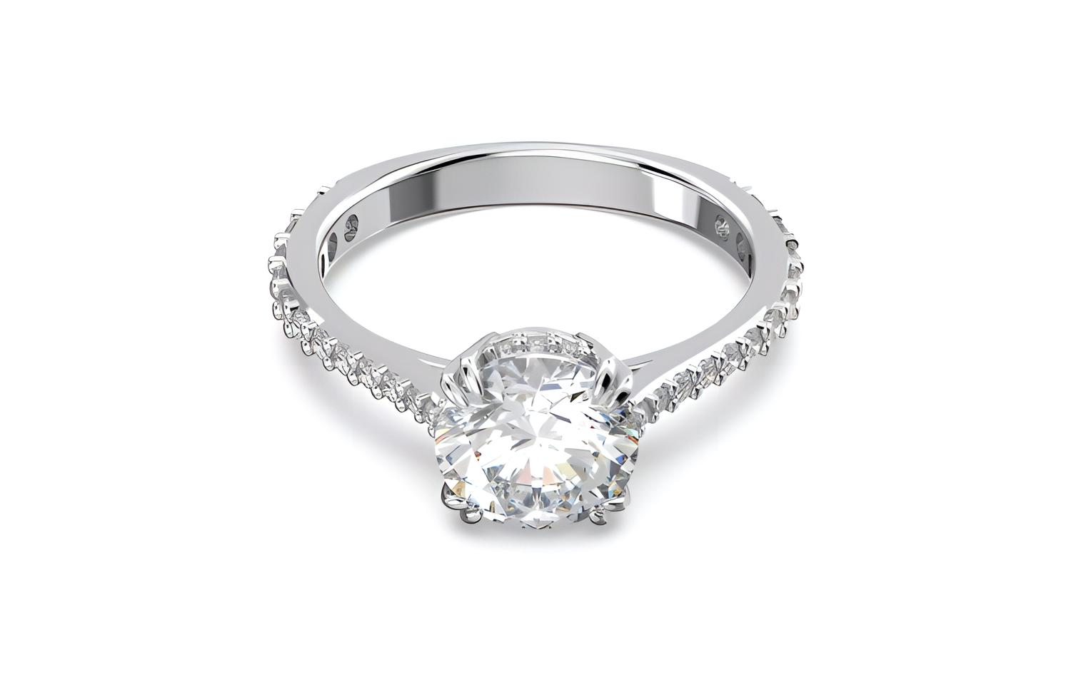 (Women) Swarovski Stylish Fashion Silver Ring for Women 5645252