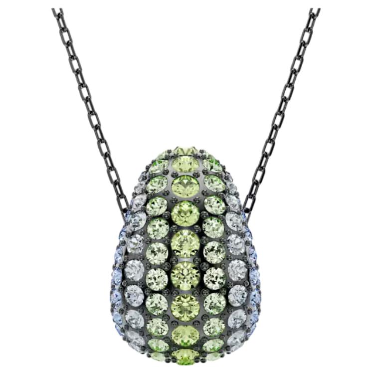 (Women) Swarovski Sublima Blue Green Crystal Pendant Rhodium-Plated Necklace for Women. 5692112 圖 2