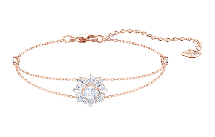 (Women) Swarovski Sunshine Flower Bracelet for Women in Rose Gold Plating. 5451357