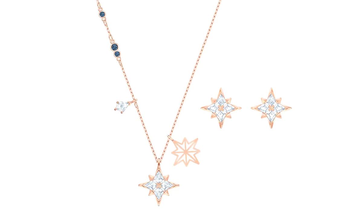 (Women) Swarovski SWA Symbol Star Necklace Set Rose Gold-Plated for Women. 5517178 圖 2