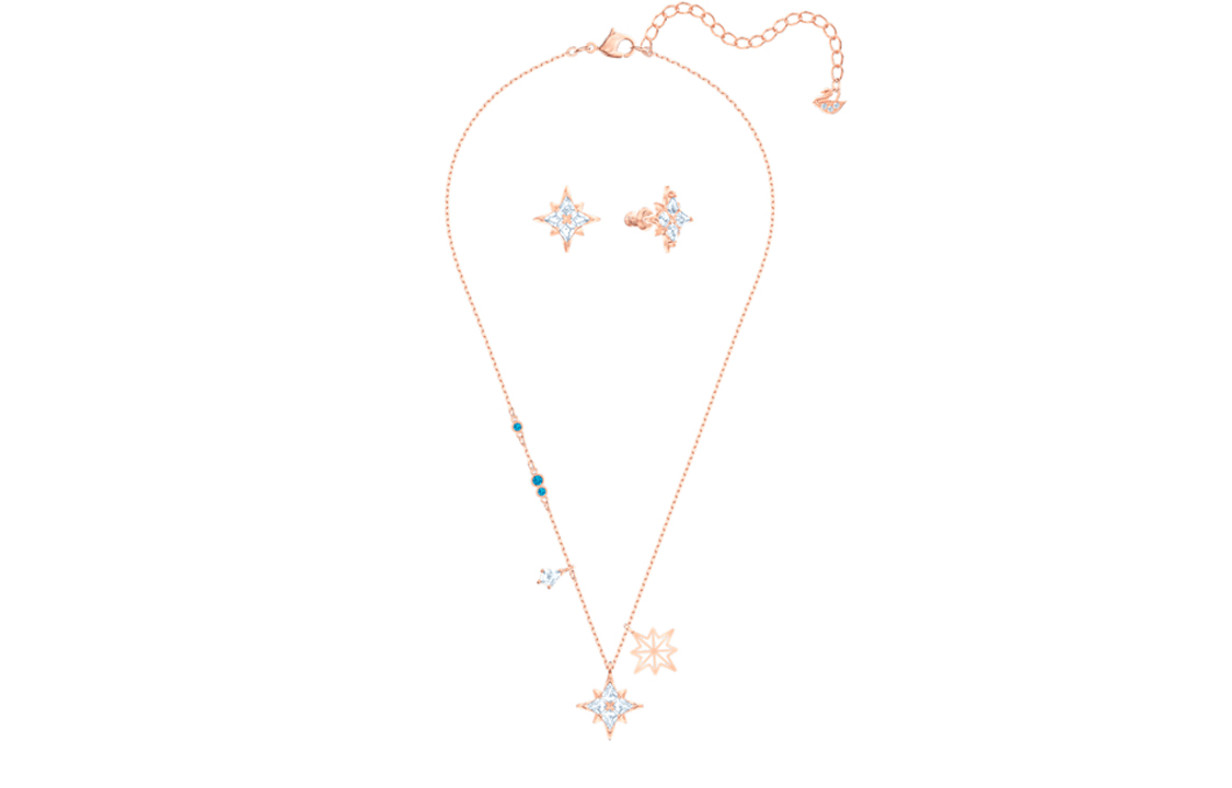 (Women) Swarovski SWA Symbol Star Necklace Set Rose Gold-Plated for Women. 5517178 圖 3