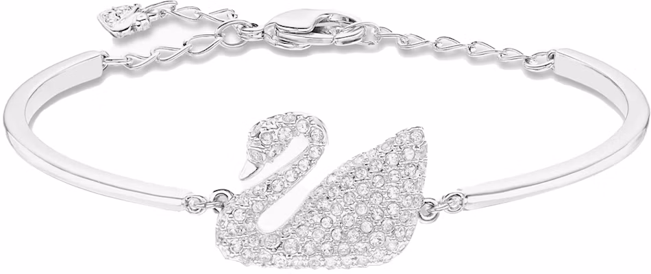 (W) Gelang Wanita Swarovski Swan Adjustable Rhodium-Plated - Putih 5011990 Buy (W) Gelang Wanita Swarovski Swan Adjustable Rhodium-Plated - Putih 5011990