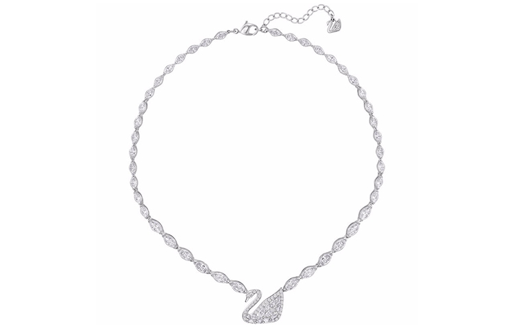 (Women) Swarovski Swan Around Necklace Small Silver for Women 5240581 圖 3
