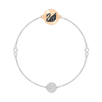 (Women) Swarovski Swan Bracelet Rose Gold Simple Design. 5391836