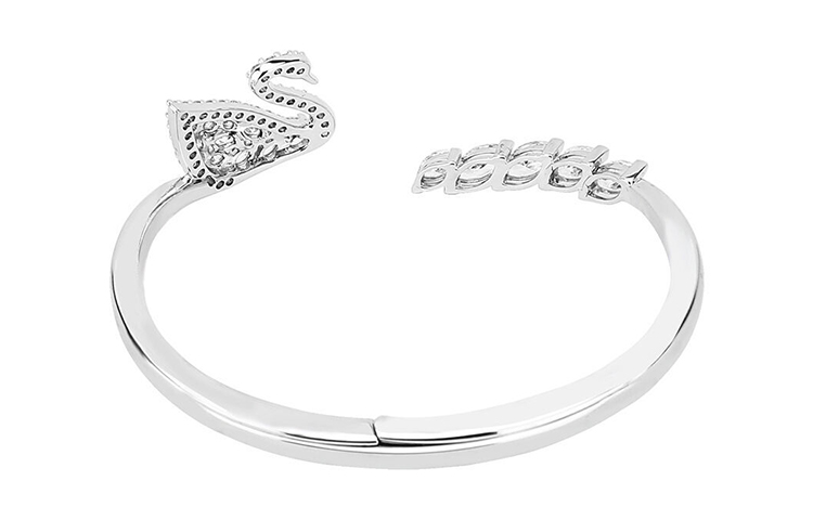 Lookbook (W) 施華洛世奇 Swan Lake 開口水晶天鵝手鏈 S 銀色 5258396