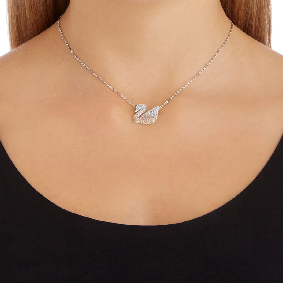 (Women) Swarovski Swan Pink Gradient Crystal Necklace & Earrings Set for Women. 5215037+5215034 圖 11