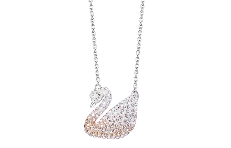 (Women) Swarovski Swan Pink Gradient Crystal Necklace & Earrings Set for Women. 5215037+5215034 圖 3
