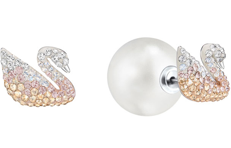 (Women) Swarovski Swan Pink Gradient Crystal Necklace & Earrings Set for Women. 5215037+5215034 圖 8