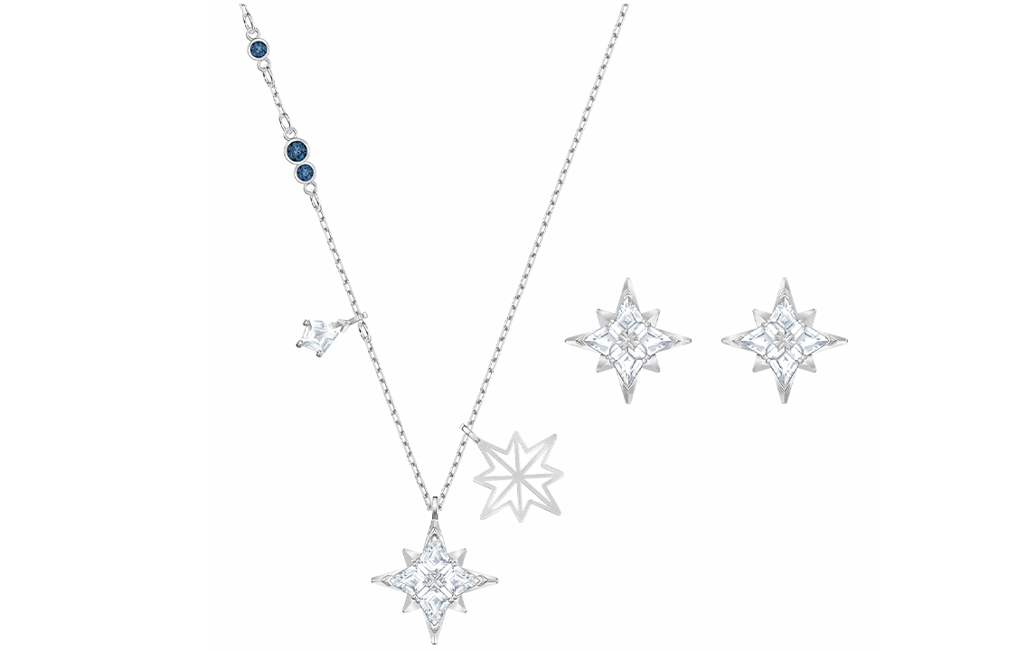 (Women) Swarovski Symbol Star Necklace and Earrings Set for Women 5517182