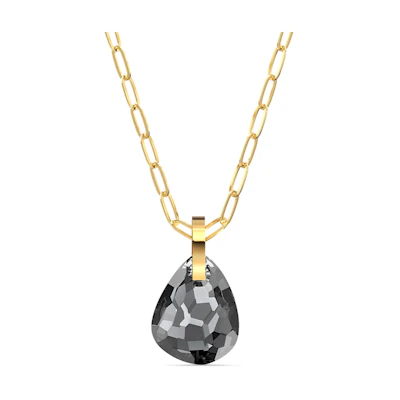 (Women) Swarovski T Bar Pendant Teardrop Necklace Women’s - Gray 5558340
