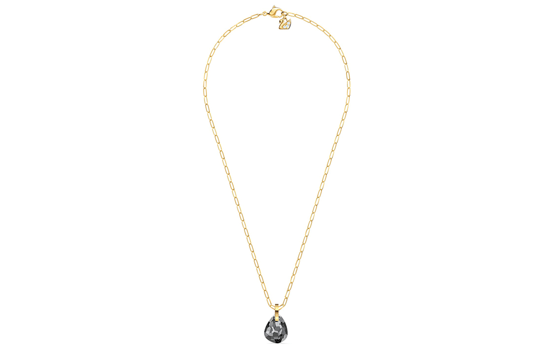 Lookbook (W) 施华洛世奇T型吊坠水滴项链女士款 - 灰色 5558340