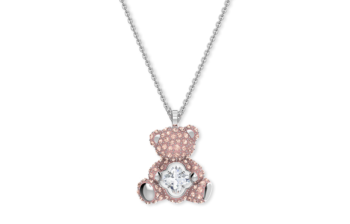(Women) Swarovski Teddy Bear Necklace & Bracelet  Set - Crystal Jewelry. ES2021012001 圖 3