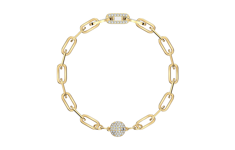 (Women) Swarovski The Elements Gold-Plated Magnetic Clasp  Bracelet. 5560666