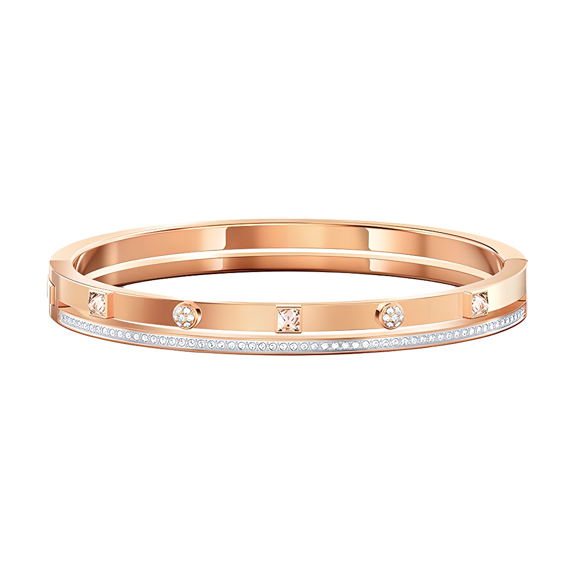(Women) Swarovski Thrilling Modern Rose Gold Crystal Bracelet for Women 5555746
