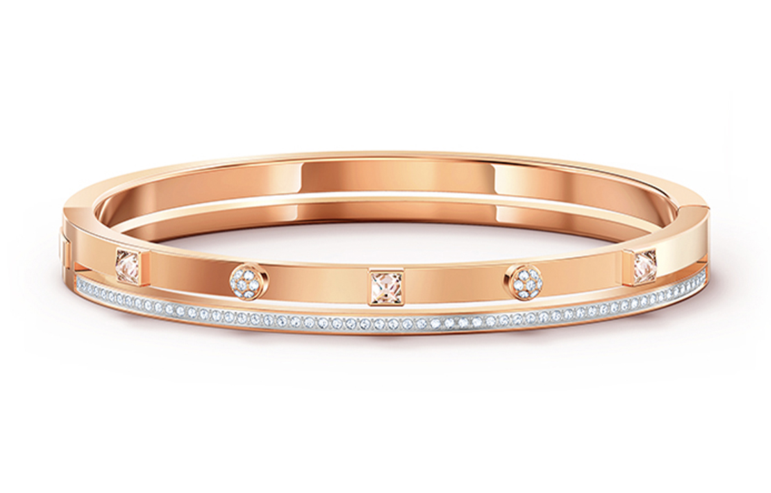 Order (W) 施華洛世奇驚艷現代玫瑰金水晶手鍊 女款 5555746