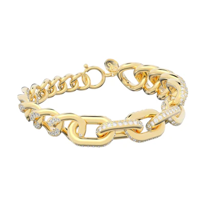 (Women) Swarovski Trendy Fashion Bracelet for Women - Gold. 5641318