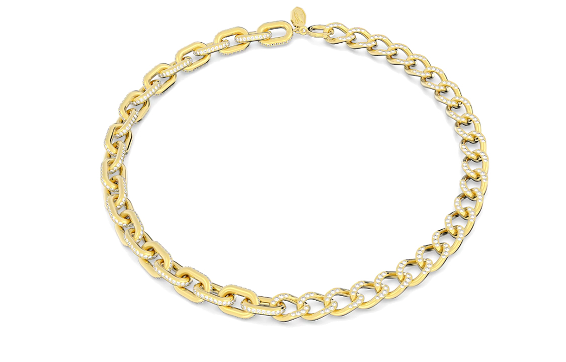 (Women) Swarovski Trendy Fashion Necklace for Women - Gold 5655788